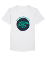 Mountain Bear Tricou mânecă scurtă guler larg Bărbat Skater