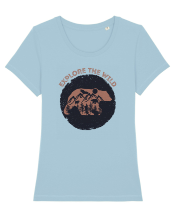 Mountain Bear Sky Blue