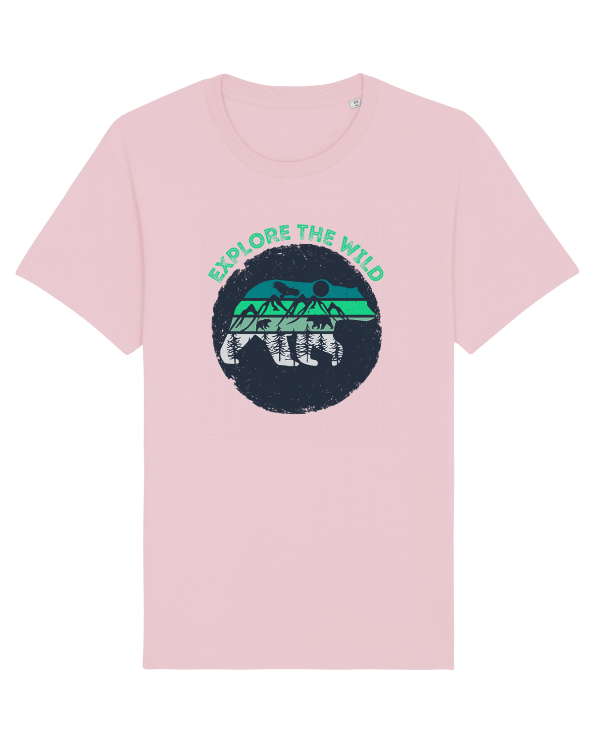 Tricou mânecă scurtă Unisex Rocker Cotton Pink