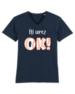 Îți urez OK! Tricou mânecă scurtă guler V Bărbat Presenter