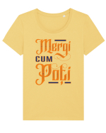 Mergi cum poți Tricou mânecă scurtă guler larg fitted Damă Expresser