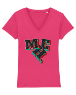 MEH. Tricou mânecă scurtă guler V Damă Evoker