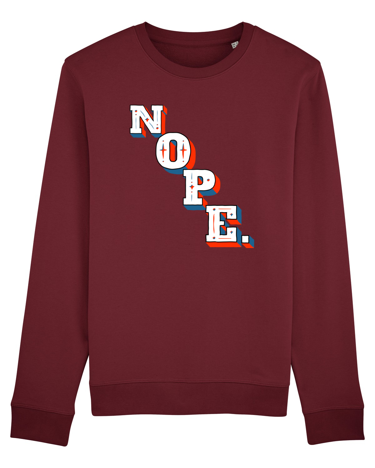 Bluză mânecă lungă Unisex Rise Burgundy
