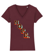 NOPE. Tricou mânecă scurtă guler V Damă Evoker