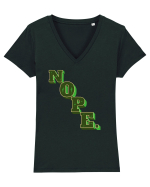 NOPE. Tricou mânecă scurtă guler V Damă Evoker