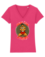 Muay Thai Fighter Tricou mânecă scurtă guler V Damă Evoker