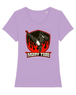Muay Thai Fighter Tricou mânecă scurtă guler larg fitted Damă Expresser