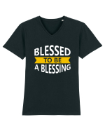 Blessed To Be Blessing Tricou mânecă scurtă guler V Bărbat Presenter