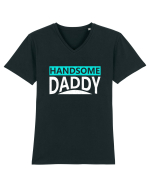 Handsome Daddy Tricou mânecă scurtă guler V Bărbat Presenter