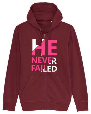 He Never Failed Burgundy