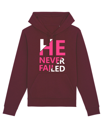 He Never Failed Burgundy