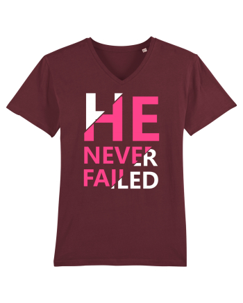 He Never Failed Burgundy