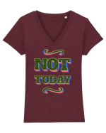Not Today Tricou mânecă scurtă guler V Damă Evoker