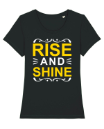 Rise And Shine Tricou mânecă scurtă guler larg fitted Damă Expresser