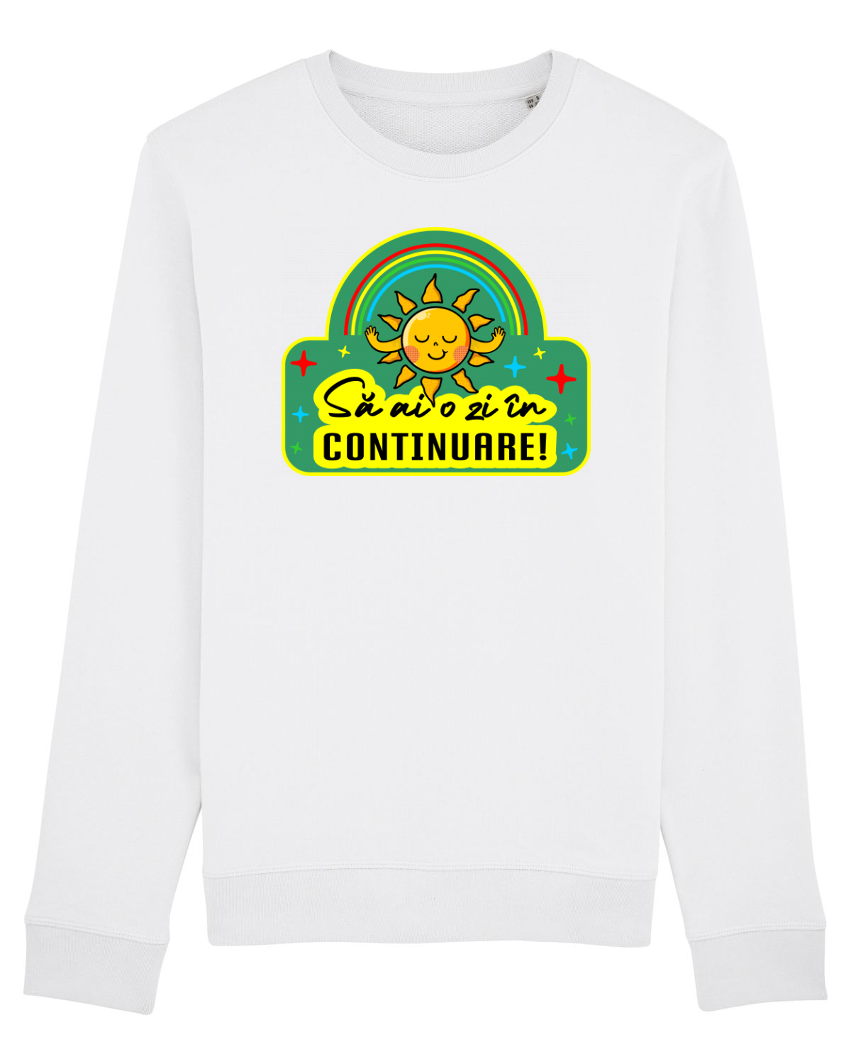 Bluză mânecă lungă Unisex Rise White