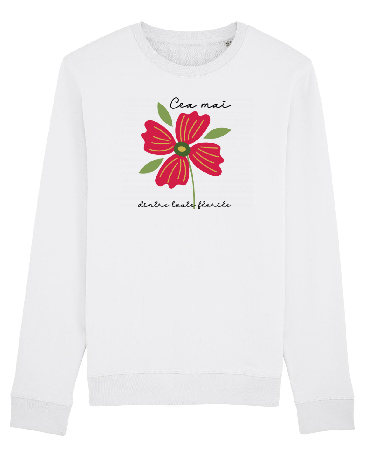 Bluză mânecă lungă Unisex Rise White