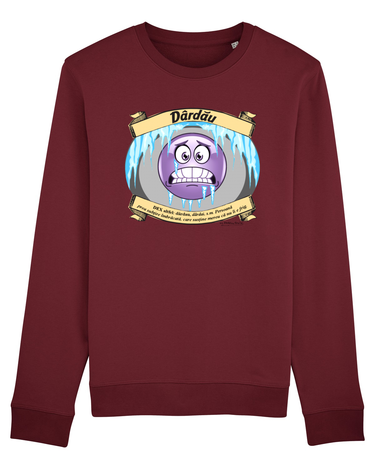 Bluză mânecă lungă Unisex Rise Burgundy