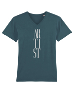 Artist Tricou mânecă scurtă guler V Bărbat Presenter