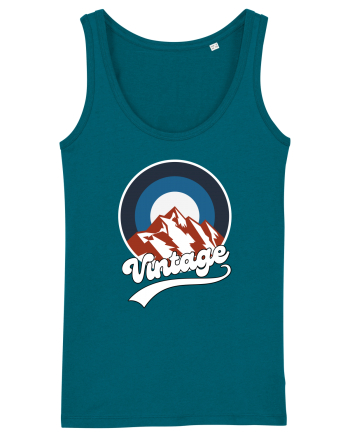 Vintage Mountain Ocean Depth