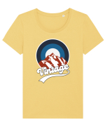 Vintage Mountain Tricou mânecă scurtă guler larg fitted Damă Expresser