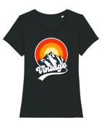 Vintage Mountain Tricou mânecă scurtă guler larg fitted Damă Expresser