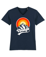 Vintage Mountain Tricou mânecă scurtă guler V Bărbat Presenter