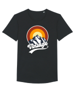 Vintage Mountain Tricou mânecă scurtă guler larg Bărbat Skater