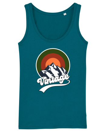 Vintage Mountain Ocean Depth