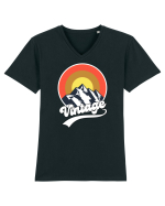 Vintage Mountain Tricou mânecă scurtă guler V Bărbat Presenter