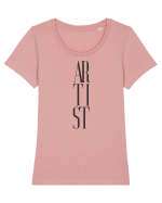 Artist ! Tricou mânecă scurtă guler larg fitted Damă Expresser
