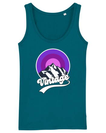 Vintage Mountain Ocean Depth
