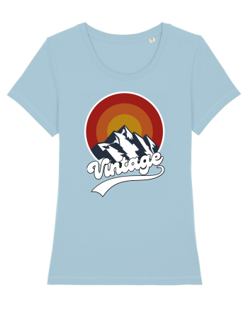 Vintage Mountain Sky Blue