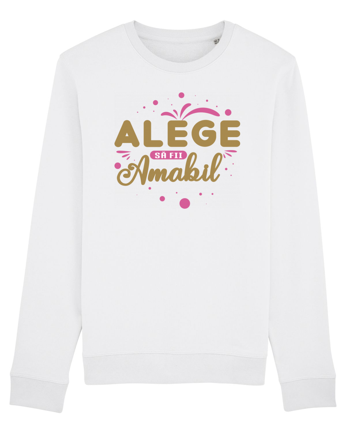 Bluză mânecă lungă Unisex Rise White