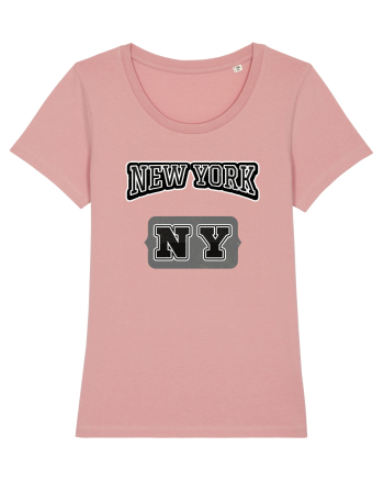 Retro Vintage New York College Jersey Canyon Pink