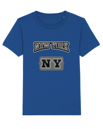 Retro Vintage New York College Jersey Majorelle Blue