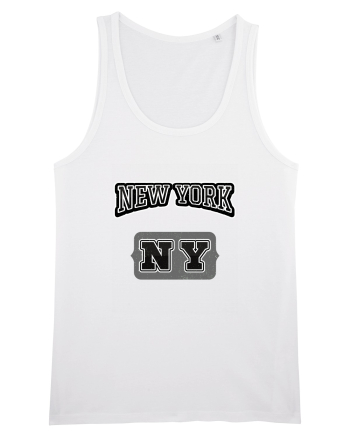 Retro Vintage New York College Jersey White