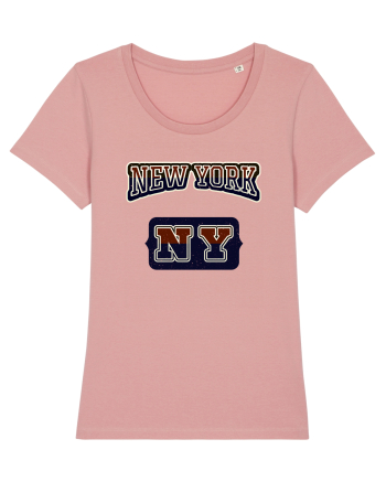 Retro Vintage New York College Jersey Canyon Pink