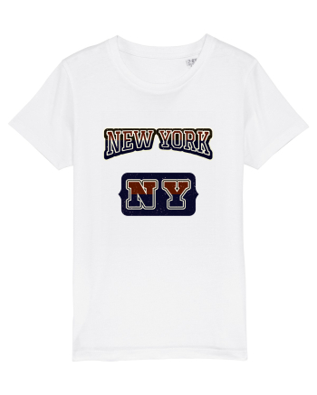Retro Vintage New York College Jersey White