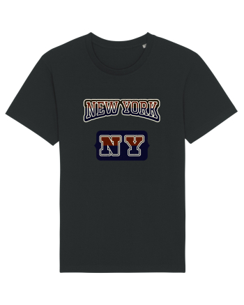 Retro Vintage New York College Jersey Black