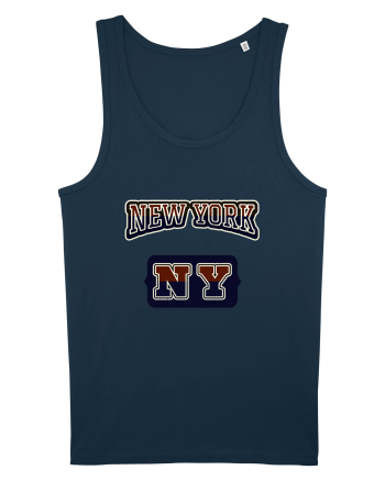 Retro Vintage New York College Jersey Navy