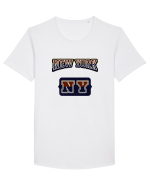 Retro Vintage New York College Jersey Tricou mânecă scurtă guler larg Bărbat Skater