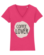 Coffee Lover Tricou mânecă scurtă guler V Damă Evoker