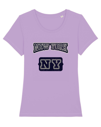 Retro Vintage New York College Jersey Lavender Dawn