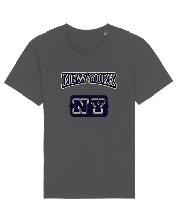 Retro Vintage New York College Jersey Anthracite