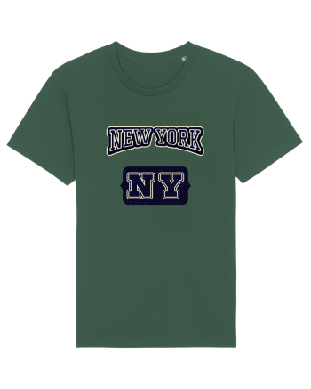 Retro Vintage New York College Jersey Bottle Green