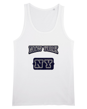Retro Vintage New York College Jersey White