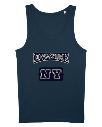 Retro Vintage New York College Jersey Navy
