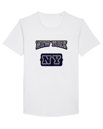 Retro Vintage New York College Jersey White