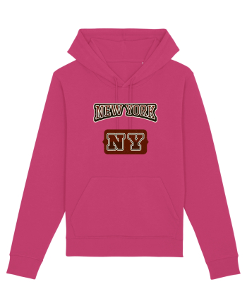 Retro Vintage New York College Jersey Raspberry