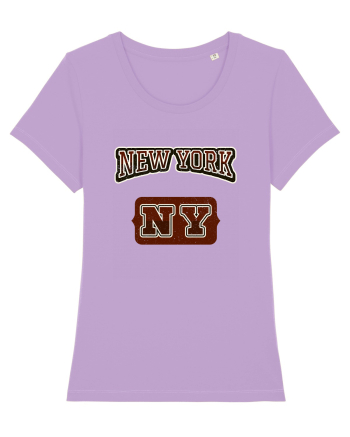 Retro Vintage New York College Jersey Lavender Dawn